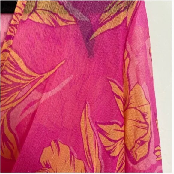 ⭐️ Vacation Beach Vaca Floral Flower Wrap Chic Glam Girly Classy Hip Maxi Dress - Picture 5 of 9